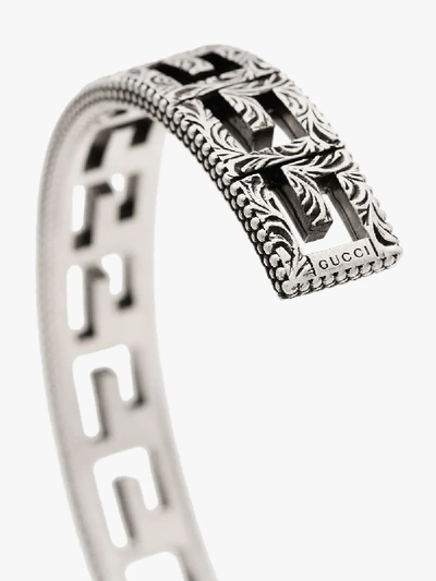 Shop Gucci Silver Tone G Logo Bracelet