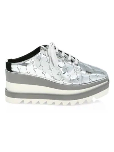 Shop Stella Mccartney Sneakelyse Platform Sneaker Mules In Silver