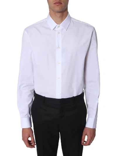 Shop Saint Laurent Shirt With Yves Collar In Bianco