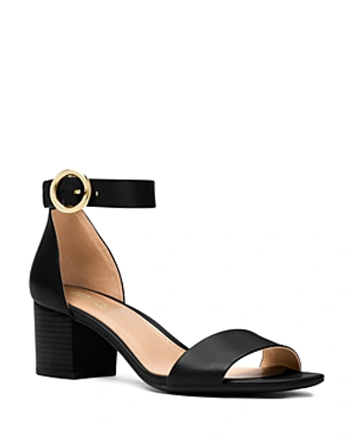 Shop Michael Michael Kors Women's Lena Low Block Heel Sandals In Black