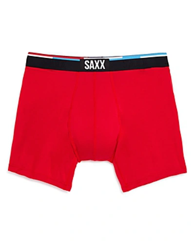 Shop Saxx Vibe Boxer Briefs In Red
