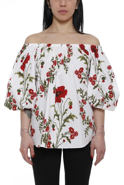 Shop Alexander Mcqueen Floral Print Off In Multi