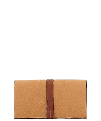 Shop Loewe Two Tone Chain Wallet In Red
