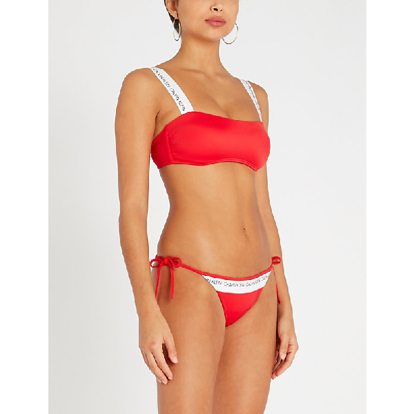 ck logo bandeau bikini top