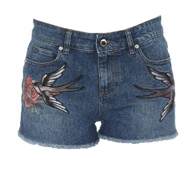 Shop Red Valentino Patch Shorts In Multi