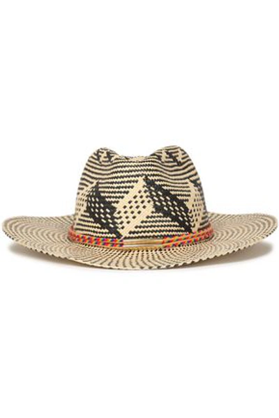 Shop Yosuzi Arco Iris Toquilla Straw Panama Hat In Black