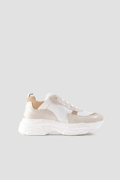 NA-KD TONE IN TONE CHUNKY TRAINERS - WHITE,BEIGE 