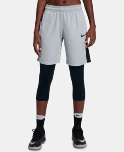 Shop Nike Dry Basketball Shorts In Wolf Grey