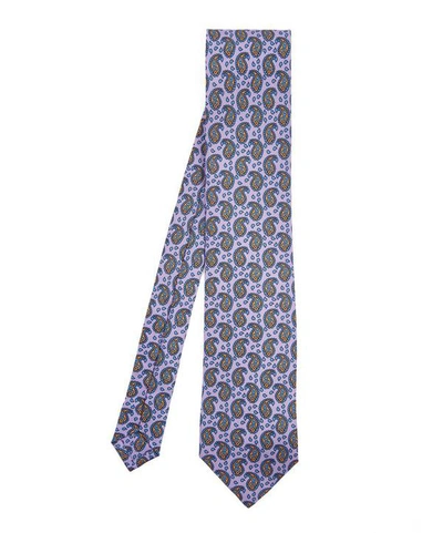 Shop Liberty London Mens Wilmslow Printed Silk Tie In Lilac