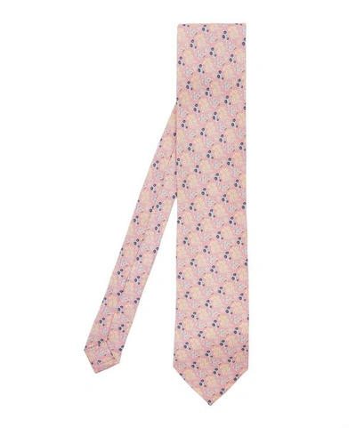 Shop Liberty London Widnes Printed Silk Tie In Pink