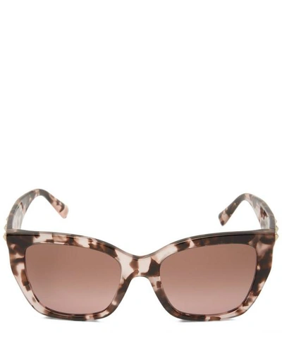 Shop Valentino Square Rockstud Sunglasses In Pink