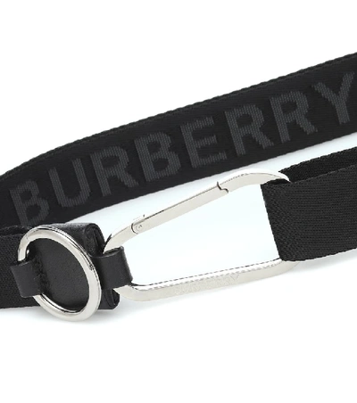 Shop Burberry Canvas Lanyard In Black