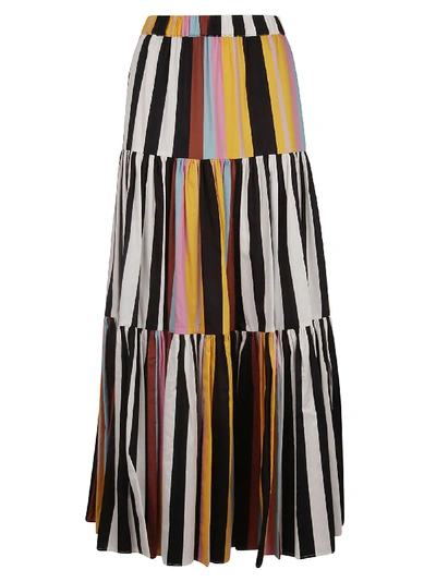 Shop Tory Burch Printed Maxi Skirt In Webbing Stripe