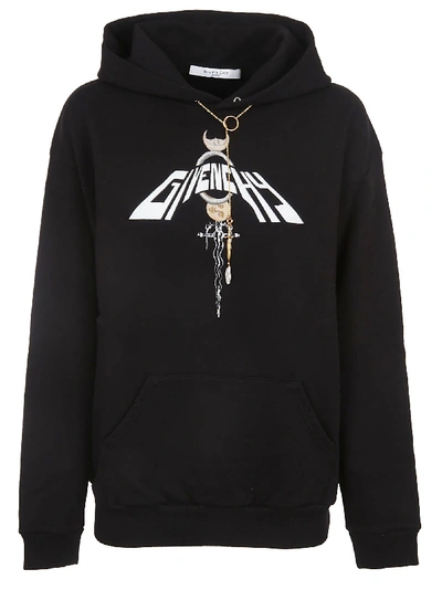 Shop Givenchy Chained Hoodie In Black