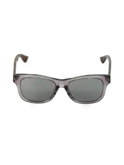 Shop Gucci 53mm Square Sunglasses In Grey Havana