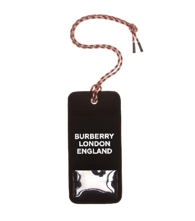 Shop Burberry Logo Canvas Card Holder In Black