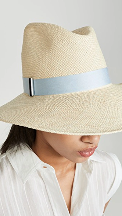 Shop Gigi Burris Drake Hat In Natural/celeste