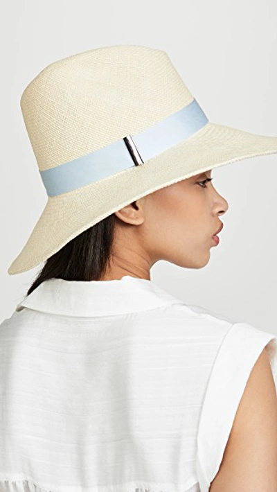 Shop Gigi Burris Drake Hat In Natural/celeste