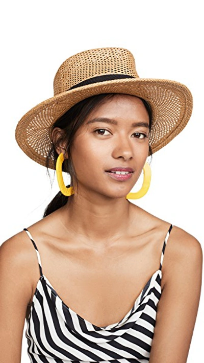 Shop Gigi Burris Georgia Hat In Sand/black