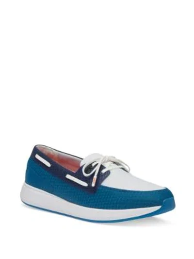 Shop Swims Breeze Wave Braided Lace Loafers In Seaport Navy Blue