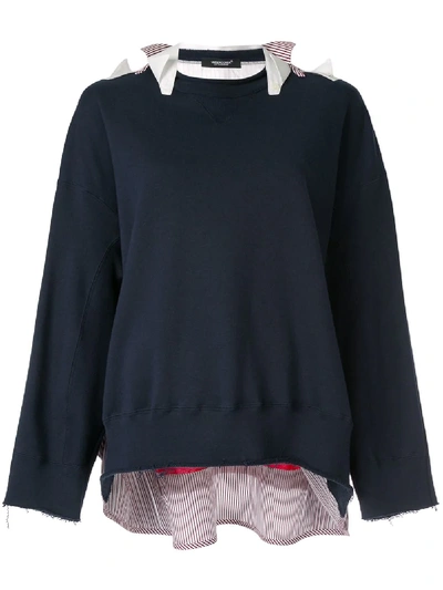 Shop Undercover Layered Sweater In Blue