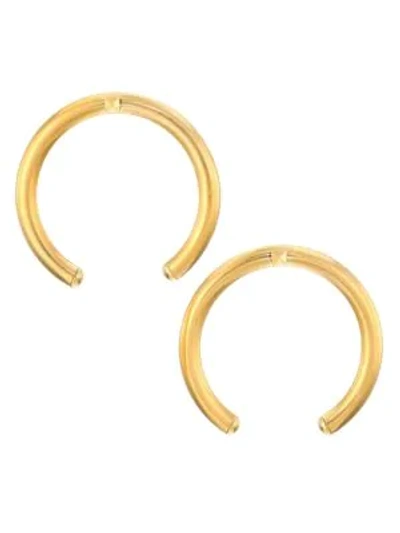 Shop Valentino Large Hoop Earrings In Gold