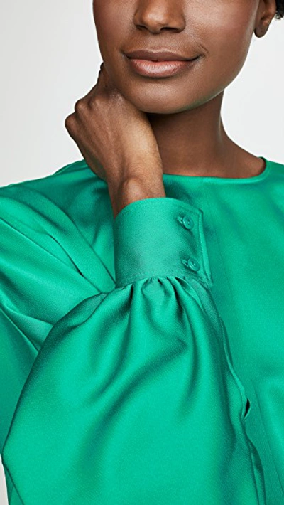 Shop Nina Ricci Batwing Dress In Green