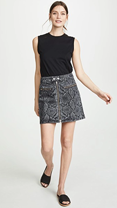 Shop Rag & Bone Isabel Skirt In Grey Snake