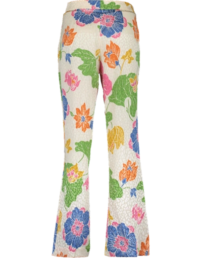 Shop Etro Floral Print Pant In Ivory