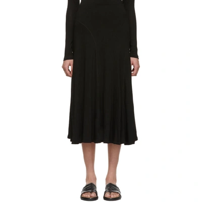 Shop Totême Toteme Black Lauret Skirt In 200 Black