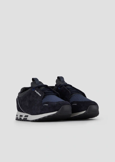 Shop Emporio Armani Sneakers - Item 11644259 In Navy Blue