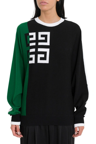 Shop Givenchy 4g Color Block Jumper In Nero