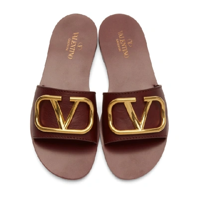 Shop Valentino Red  Garavani Vlogo Sandals In C42 Cerise