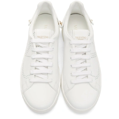 Shop Valentino White  Garavani Vlogo Sneakers In 0bo White