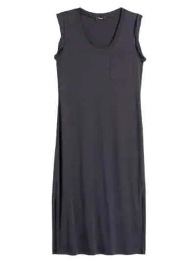 Shop Theory Muscle Tee Dress In Deep Navy