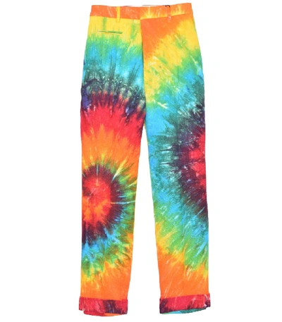 Shop R13 Straight Leg Trouser In Rainbow Tie Dye In Multi