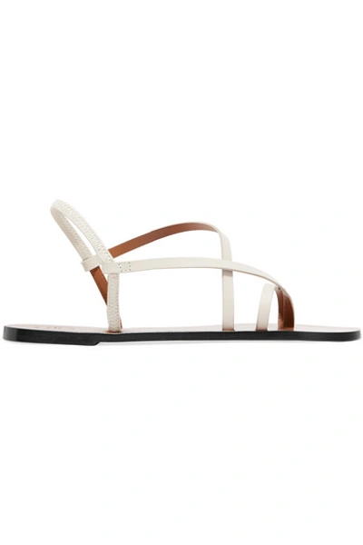 Shop Atp Atelier Lizza Leather Sandals In White