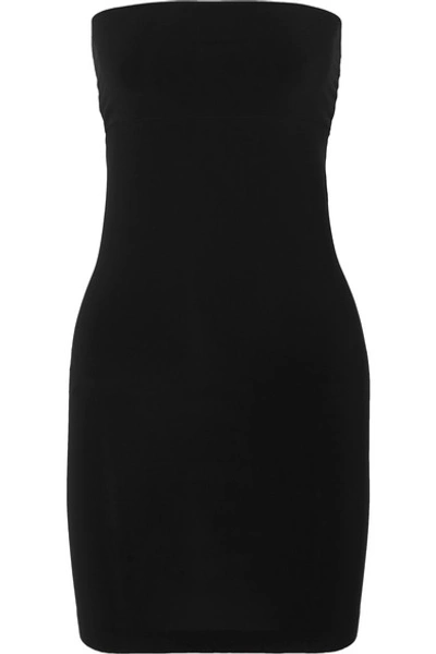 Shop Norma Kamali Stretch-jersey Mini Dress In Black
