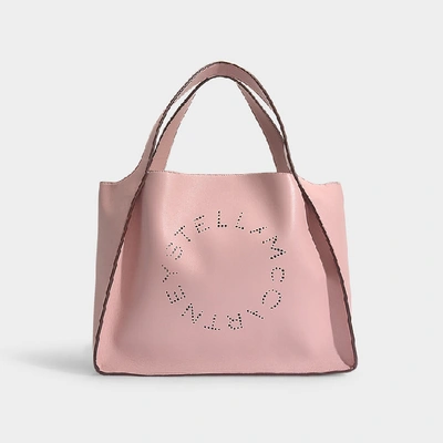 Shop Stella Mccartney | Stella Logo Tote In Blush Eco Leather