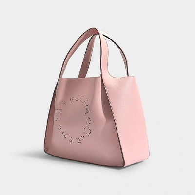 Shop Stella Mccartney | Stella Logo Tote In Blush Eco Leather