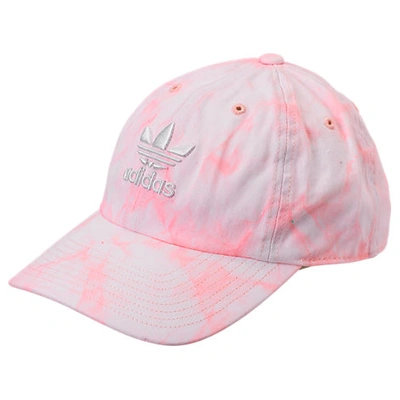 Shop Adidas Originals Relaxed Tie-dye Strapback Hat In Pink
