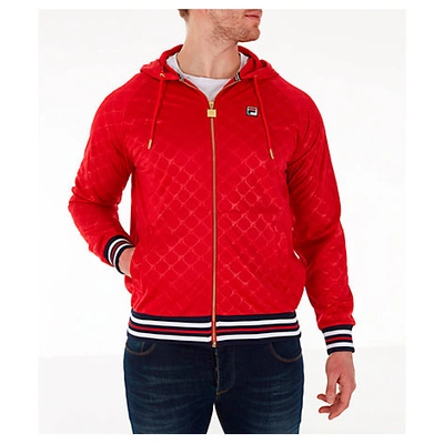 Shop Fila Men's Royce Full-zip Hoodie In Red