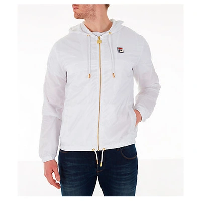 Shop Fila Men's Copper Full-zip Wind Jacket In White