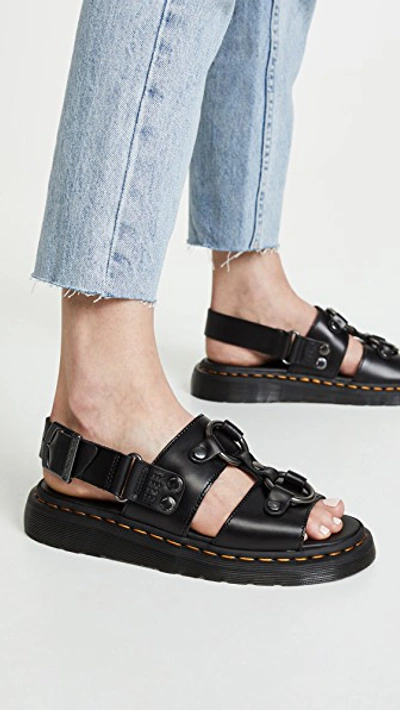 Dr. Martens Dr Martens Xabier Hardware Leather Sandals In Black | ModeSens