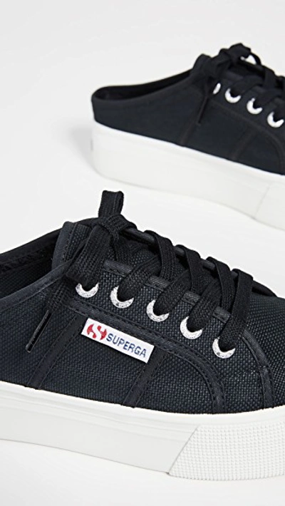 Shop Superga 2284 Cotw Sneakers In Black/white