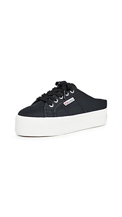 Shop Superga 2284 Cotw Sneakers In Black/white