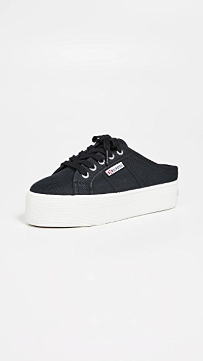 Shop Superga 2284 Cotw Sneakers In Black/white