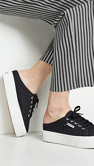 Shop Superga 2284 Cotw Sneakers In Black/white