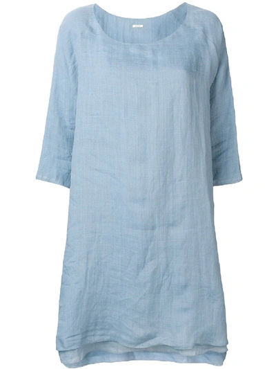 Shop Apuntob Layered Dress - Blue