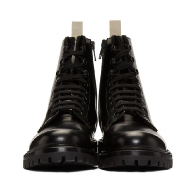 Shop Common Projects Black Combat Lug Sole Boots In 7547 Black